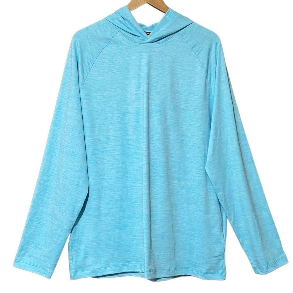 Hurley Hoodie Men’s XL Light Blue Streetwear Loungewear Casual Minimalist NWT
